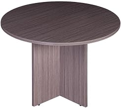 Boss Office Products 47" W Conference Table with 4 Mesh Chairs in Driftwood