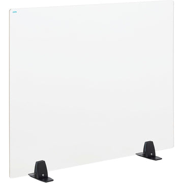 Interion Freestanding Clear Desk Divider by Global Industrial – Acrylic, Clear, Model 695951