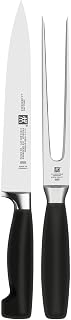 ZWILLING Four Star 2-Piece Razor-Sharp German Carving Set, Made in Company-Owned German Factory with Special Formula Steel perfected for almost 300 Years, Dishwasher Safe