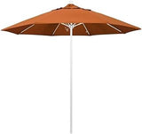 California Umbrella Venture 9' White Market Umbrella in Tuscan