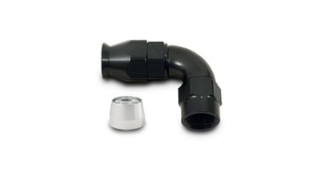 90 Degree Hose Fitting -8AN by Vibrant Performance – Stock, Aluminum, Black, Model 28908