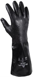 SHOWA 3415-08, 3415 Chemical Resistant Neoprene Glove, Black, Small, Pack of 12