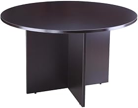 Boss Office Products 47" W Conference Table with 4 Vinyl Chairs in Mocha