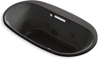 Kohler K-5716-XHGH-7 Underscore Oval Bathtub, Black Black