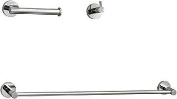 Freya 3-Pc Stainless Steel Hardware Set in Chrome