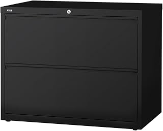 Lorell 2-Drawer Lateral File, 42 by 18-5/8 by 28-1/8-Inch, Black