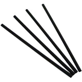 MarketPro Unwrapped Jumbo Straw Black by DL-USA – 7.75", Plastic, Black, Model 173256