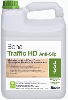 Bona Wood Traffic HD Anti-Slip 128 fl oz Jug, Satin Finish, Water-Based, Clear/Neutral, 11.5 x 5 x 1E+1 inches