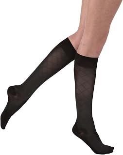 JOBST UltraSheer Diamond Pattern Compression Stockings, 15-20 mmHg, Knee High, Closed Toe