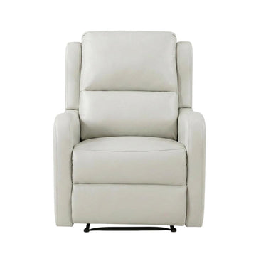 Faux Leather-Upholstered Manual Recliner Chair by Starlight Canyon Home – Faux Leather, Grey