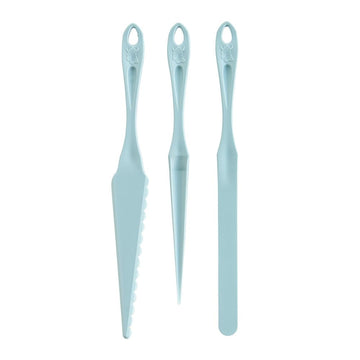 Bundt Finishing Tool Kit by Nordic Ware – 3-Piece, Plastic, Sea Glass, Model 02153