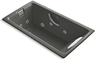 Kohler K-856-M-58 Tea-For-Two 5.5Ft Whirlpool with Massage Experience, Thunder Grey