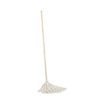 Deck Mop with Wooden Handle in White by Unisan – White, Model 112C