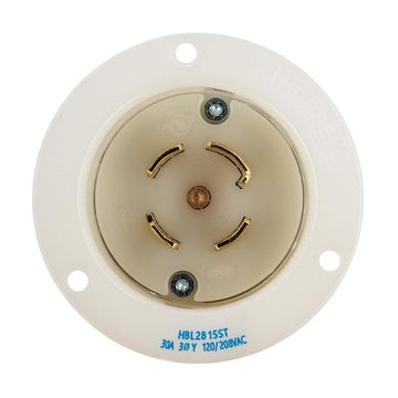 Locking Device FLANGED Inlet by Hubbell – Metal, See Image, Model 68162