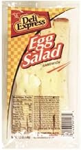 Deli Express Egg Salad Sandwich on White Bread, 340 Calories