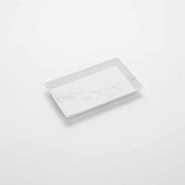 . Melamine Matte Rectangular Platter by American Metalcraft – Large, Melamine, White Marble, Model MWMEL12