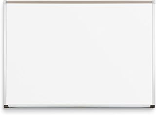 Best-Rite Classroom Deluxe Porcelain Steel Dry Erase Whiteboard, 4 x 10 Feet Magnetic Markerboard With Aluminum Trim & Map Rail (202AK-25)