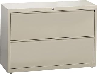 Lorell 2-Drawer Lateral File, 42 by 18-5/8 by 28-1/8-Inch, Putty