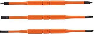 KLEIN TOOLS 13157 Insulated Screwdriver Blades, Interchangeable Single-End Replacement Blades for Klein Insulated Screwdrivers, 3-Pack