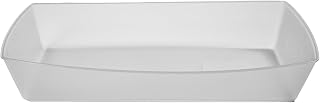 G.E.T. 8" x 5" Clear Rectangular Plastic Food Tray (Set of 12)