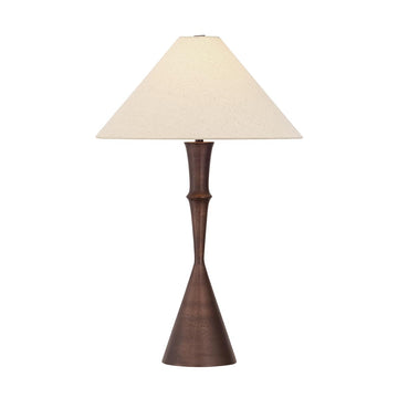 Viewmont 1-Light Table Lamp | Essential & Modern Style | Bronze Finish | Made of Aluminum & Textile | 28.25" Overall Height | Textured Cream Shade | -BRZ by Hudson Valley Lighting