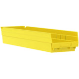 30164 Plastic Shelf Bin Nestable - 6-5/8"W x 23-5/8"D x 4" H Yellow by Akro-Mils – 24"L x 7"W x 4"H, Polypropylene (PP), Yellow, Pack of 6, Model 30164YELLO