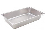Standard Stainless Steel Full-Size Steam Table Pan - 4" Deep (24 gauge) by Winco – 24 gauge, Stainless Steel, Pack of 6, Model SPF4