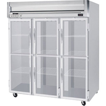 Beverage-Air HFPS3-5HG Horizon Series Three Section Glass Half Door Reach-In Freezer 74 cu.ft. Capacity Stainless Steel Exterior and by Beverage Air – Model HFPS35HG