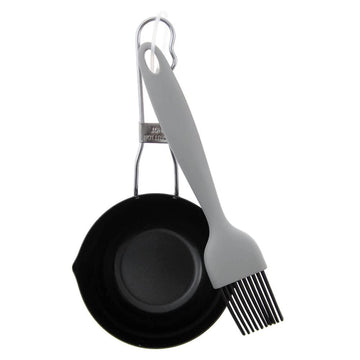 Kickstand Sauce Pot & Baster by Mr. Bar-B-Q – 1", Silicone, Black, Model 06833Y