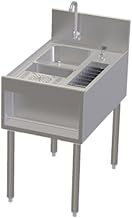 Perlick TSCE18PSTC-RC 18"W Underbar Freestanding Prep Sink With Glass Rinser