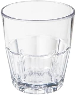 G.E.T. 9955-1-CL Heavy-Duty Shatterproof Faceted Plastic Tumbler, 5.5 Ounce, Clear (Set of 12)