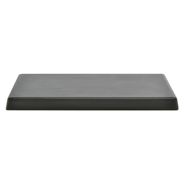 Display Riser Rectangular Black Melamine and Bamboo - 10"L x 6"W x 1"H by HUBERT – Plastic, Black, Model H0056-BLACKMELA