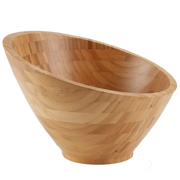 Bamboo 80 Oz. Angled Bowl by American Metalcraft – 80.0 ounces, Bamboo, Brown, Model BAMSL112