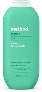 Method Body Wash, Marine + Mist, 18 Fl Oz (Pack of 12)