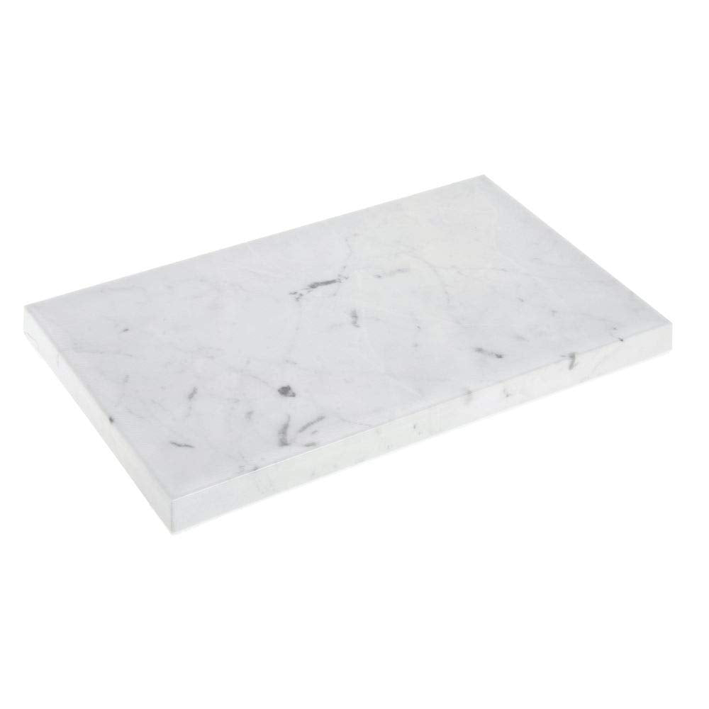 Cerve Collection Marble Melamine Replacement Top for Rectangular Riser - 10 1/2"L x 6 2/5"W by HUBERT – Melamine, White, Model 14683