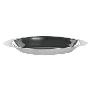 15 oz Au Gratin Dish Oval Stainless Steel by HUBERT – 15.0 ounces, Stainless Steel, Silver, Model AG015