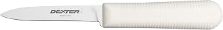 Dexter Russell S104PCP Sani-Safe 15303 Cook’s Paring Knife, 3-1/4" High Carbon Stain-Free Steel Blade, Textured Non-Slip White Polypropylene Handle, Spear Point Kitchen Prep Knife, NSF, Made in USA