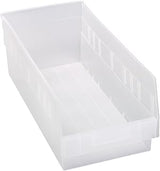 QUANTUM STORAGE SYSTEMS SHELF BIN CLEAR 17-7/8in x 8-3/8in x 6in