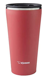 Stainless Vacuum Insulated Tumbler by Zojirushi – 15 Ounces, 15.0 fluid_ounces, Stainless Steel, Coral Pink, Model SX-FSE45PV