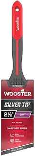 6-Pack of 2-1/2” Wooster G5221 Silver Tip Soft Angle Wall and Trim Paint Brush, GripTech MAX Handle