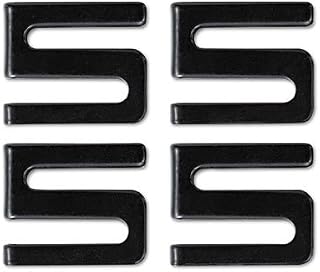Alera Wire Shelving S Hooks, Metal, Black, 4 Hooks/Pack