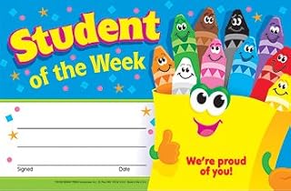 16 Pack TREND ENTERPRISES INC. AWARDS STUDENT OF THE WEEK CRAYONS