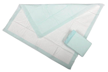 Deluxe Polymer-Filled Underpads by Medline – 30" x 36", Polypropylene (PP), Green, Pack of 10, Model MSC282033PZ
