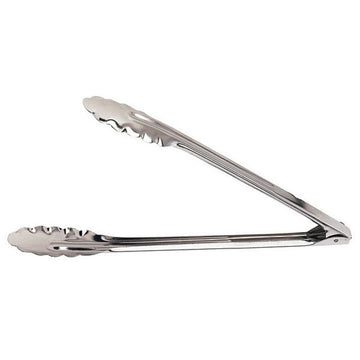 7-1/2-Inch Spring Tong by CRESTWARE – 7"L x 1.5"W, Stainless Steel, Silver, Model TNGT7