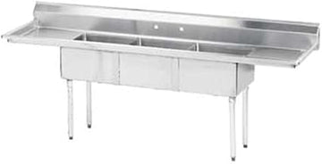 Advance Tabco FE-3-1824-24RL 18" x 24" 3 Compartment Sink