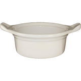 International Tableware Ceramic Casserole Dish by ITI – 8 oz, Ceramic, American White/Brown Band/Speckles, Model CAS-6-AW