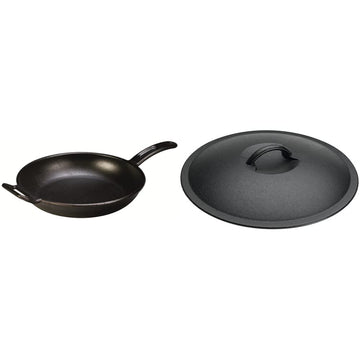 BOLD 12 Inch Cast Iron Skillet with Preseasoned Cast Iron Lid by Lodge – 12 Inch, Cast Iron, Black
