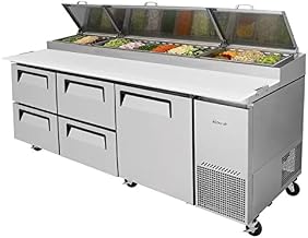 Turbo Air 1-Door 4-Drawer Sandwich Salad Prep Table 31-CU.ft. TPR-93SD-D4-N