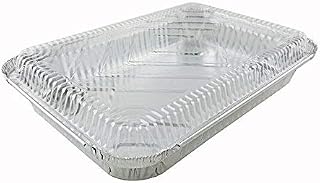 Handi-Foil 4 lb. Oblong Aluminum Entrée Dinner Food Storage Pan w/Dome Lid (pack of 25)