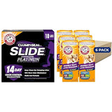 Bundle of Clump & Seal Slide Platinum Multi-Cat Clumping Cat Litter by ARM & HAMMER – 18 lbs + 1.88 lbs (Pack of 6), 18.0 pounds